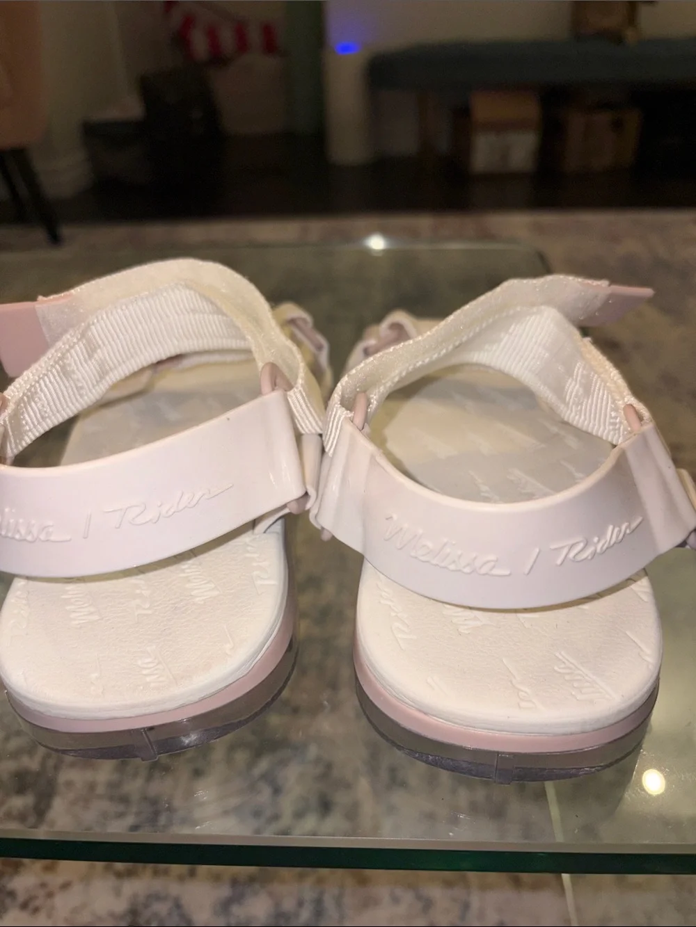 MELISSA Women's Strappy Sport Sandals in‎ Pale Pink 8